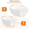 imageLifewit Plastic Storage Basket 7 Pack Stackable Storage Bins for Organizing Multi Size Open Containers for Shelving Pantry Office and Cabinet 5 Large and 2 Small Size BlackWhite