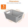 imageLifewit Plastic Storage Basket 7 Pack Stackable Storage Bins for Organizing Multi Size Open Containers for Shelving Pantry Office and Cabinet 5 Large and 2 Small Size BlackGray