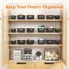 imageLifewit Plastic Storage Basket 7 Pack Stackable Storage Bins for Organizing Multi Size Open Containers for Shelving Pantry Office and Cabinet 5 Large and 2 Small Size BlackBlack