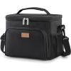 imageLifewit Reusable Insulated Lunch Bag for Men Lunch Box Women Portable Cooler Freezable Soft Lunchbox Leakproof with Adjustable Shoulder Strap for Adult for Work Picnic or Travel Black 9LBlack