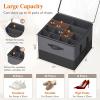 imageLifewit Shoe Storage Organizer for Closet Fits 1216 Pairs Fabric Large Shoe Box Storage Containers with Clear Cover Foldable Bins Fit for Boots Heels Sneakers 17quotL x 17quotW x 125quotH 2 Pack GrayGray and Black