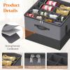imageLifewit Shoe Storage Organizer for Closet Fits 1216 Pairs Fabric Large Shoe Box Storage Containers with Clear Cover Foldable Bins Fit for Boots Heels Sneakers 17quotL x 17quotW x 125quotH 2 Pack GrayGray and Black