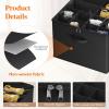 imageLifewit Shoe Storage Organizer for Closet Fits 1216 Pairs Fabric Large Shoe Box Storage Containers with Clear Cover Foldable Bins Fit for Boots Heels Sneakers 17quotL x 17quotW x 125quotH 2 Pack GrayBlack