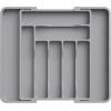 imageLifewit Silverware Drawer Organizer Expandable Utensil Organizer for Kitchen Drawers Adjustable Cutlery and Flatware Tray Plastic Spoons Forks Knives Holder Storage Dividers Large BlackGray