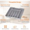 imageLifewit Silverware Drawer Organizer Expandable Utensil Organizer for Kitchen Drawers Adjustable Cutlery and Flatware Tray Plastic Spoons Forks Knives Holder Storage Dividers Large BlackGray