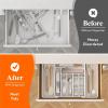 imageLifewit Silverware Drawer Organizer Expandable Utensil Organizer for Kitchen Drawers Adjustable Cutlery and Flatware Tray Plastic Spoons Forks Knives Holder Storage Dividers Large BlackWhite