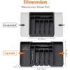 imageLifewit Silverware Drawer Organizer Expandable Utensil Organizer for Kitchen Drawers Adjustable Cutlery and Flatware Tray Plastic Spoons Forks Knives Holder Storage Dividers Large BlackBlack