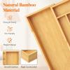 imageLifewit Silverware Drawer Organizer Expandable Utensil Tray for Kitchen Bamboo Flatware and Cutlery Holder Wood Adjustable Storage for Spoons Forks Knives Large NaturalNatural