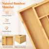 imageLifewit Silverware Drawer Organizer Expandable Utensil Tray for Kitchen Bamboo Flatware and Cutlery Holder Wood Adjustable Storage for Spoons Forks Knives Large NaturalNatural