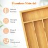 imageLifewit Silverware Drawer Organizer Expandable Utensil Tray for Kitchen Bamboo Flatware and Cutlery Holder Wood Adjustable Storage for Spoons Forks Knives Large NaturalNatural
