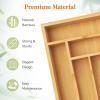 imageLifewit Silverware Drawer Organizer Expandable Utensil Tray for Kitchen Bamboo Flatware and Cutlery Holder Wood Adjustable Storage for Spoons Forks Knives Large NaturalNatural