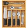 imageLifewit Silverware Drawer Organizer Expandable Utensil Tray for Kitchen Bamboo Flatware and Cutlery Holder Wood Adjustable Storage for Spoons Forks Knives Large NaturalNatural