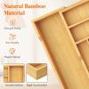 imageLifewit Silverware Drawer Organizer Expandable Utensil Tray for Kitchen Bamboo Flatware and Cutlery Holder Wood Adjustable Storage for Spoons Forks Knives Large NaturalNatural