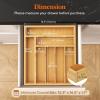 imageLifewit Silverware Drawer Organizer Expandable Utensil Tray for Kitchen Bamboo Flatware and Cutlery Holder Wood Adjustable Storage for Spoons Forks Knives Large NaturalNatural