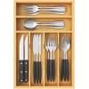 imageLifewit Silverware Drawer Organizer Expandable Utensil Tray for Kitchen Bamboo Flatware and Cutlery Holder Wood Adjustable Storage for Spoons Forks Knives Large NaturalNatural