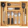 imageLifewit Silverware Drawer Organizer Expandable Utensil Tray for Kitchen Bamboo Flatware and Cutlery Holder Wood Adjustable Storage for Spoons Forks Knives Large NaturalNatural