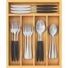 imageLifewit Silverware Drawer Organizer Expandable Utensil Tray for Kitchen Bamboo Flatware and Cutlery Holder Wood Adjustable Storage for Spoons Forks Knives Large NaturalNatural