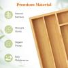 imageLifewit Silverware Drawer Organizer Expandable Utensil Tray for Kitchen Bamboo Flatware and Cutlery Holder Wood Adjustable Storage for Spoons Forks Knives Large NaturalNatural