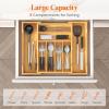 imageLifewit Silverware Drawer Organizer Expandable Utensil Tray for Kitchen Bamboo Flatware and Cutlery Holder Wood Adjustable Storage for Spoons Forks Knives Large NaturalNatural