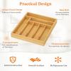 imageLifewit Silverware Drawer Organizer Expandable Utensil Tray for Kitchen Bamboo Flatware and Cutlery Holder Wood Adjustable Storage for Spoons Forks Knives Large NaturalNatural