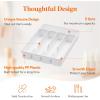 imageLifewit Silverware Drawer Organizer Tray Plastic Cutlery Storage for Kitchen Drawer Flatware and Utensil Holder Divider for Spoons Forks Knives Tableware 5 Compartment BlackWhite