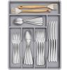 imageLifewit Silverware Drawer Organizer Tray Plastic Cutlery Storage for Kitchen Drawer Flatware and Utensil Holder Divider for Spoons Forks Knives Tableware 5 Compartment BlackGray