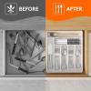 imageLifewit Silverware Drawer Organizer Tray Plastic Cutlery Storage for Kitchen Drawer Flatware and Utensil Holder Divider for Spoons Forks Knives Tableware 5 Compartment BlackWhite