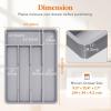 imageLifewit Silverware Drawer Organizer Tray Plastic Cutlery Storage for Kitchen Drawer Flatware and Utensil Holder Divider for Spoons Forks Knives Tableware 5 Compartment BlackGray