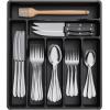 imageLifewit Silverware Drawer Organizer Tray Plastic Cutlery Storage for Kitchen Drawer Flatware and Utensil Holder Divider for Spoons Forks Knives Tableware 5 Compartment BlackBlack