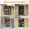 imageLifewit Silverware Drawer Organizer Tray Plastic Cutlery Storage for Kitchen Drawer Flatware and Utensil Holder Divider for Spoons Forks Knives Tableware 5 Compartment BlackBlack