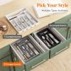 imageLifewit Silverware Drawer Organizer Tray Plastic Cutlery Storage for Kitchen Drawer Flatware and Utensil Holder Divider for Spoons Forks Knives Tableware 5 Compartment BlackGray