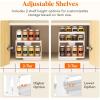 imageLifewit Spice Rack Organizer for Cabinet Slide ampamp Rotate Spice Organizer Double 3tier Adjustable Shelves with Fence ampamp NonSkid Pad Seasoning Medicine Organization 92quot H x 61quot W x 114quot D White