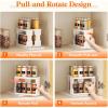 imageLifewit Spice Rack Organizer for Cabinet Slide ampamp Rotate Spice Organizer Double 3tier Adjustable Shelves with Fence ampamp NonSkid Pad Seasoning Medicine Organization 92quot H x 61quot W x 114quot D White