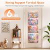 imageLifewit Stuffed Animal Storage for Door Up to 17quot Thick 1 Pack Over the Door Organizer with 5 Expandable Mesh Pockets Breathable Oxford Fabric Hanging Kid Plush Baby Toy Holder for Nursery WhiteWhite