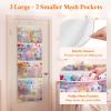 imageLifewit Stuffed Animal Storage for Door Up to 17quot Thick 1 Pack Over the Door Organizer with 5 Expandable Mesh Pockets Breathable Oxford Fabric Hanging Kid Plush Baby Toy Holder for Nursery WhiteWhite