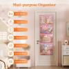 imageLifewit Stuffed Animal Storage for Door Up to 17quot Thick 1 Pack Over the Door Organizer with 5 Expandable Mesh Pockets Breathable Oxford Fabric Hanging Kid Plush Baby Toy Holder for Nursery WhitePink