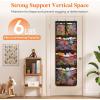 imageLifewit Stuffed Animal Storage for Door Up to 17quot Thick 1 Pack Over the Door Organizer with 5 Expandable Mesh Pockets Breathable Oxford Fabric Hanging Kid Plush Baby Toy Holder for Nursery WhiteBlack