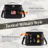 imageLifewit Tactical Lunch Box for Men Insulated Lunch Bag 9L 12Can BlackBlack
