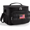 imageLifewit Tactical Lunch Box for Men Insulated Lunch Bag 9L 12Can BlackBlack