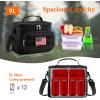 imageLifewit Tactical Lunch Box for Men Insulated Lunch Bag 9L 12Can BlackBlack