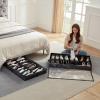 imageLifewit Under Bed Shoe Storage Organizer Set of 2 43 Inches Tall Low Profile Fabric Shoes Container Box with Clear Cover Foldable Storage Bag with 2 Handles Total Fits 24 Pairs of Shoes GreyBlack