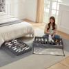 imageLifewit Under Bed Shoe Storage Organizer Set of 2 43 Inches Tall Low Profile Fabric Shoes Container Box with Clear Cover Foldable Storage Bag with 2 Handles Total Fits 24 Pairs of Shoes GreyGray