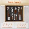 imageLifewit Utensil Drawer Organizer Expendable Cooking Silverware Tray for Kitchen Drawer Adjustable Cutlery Flatware Holder Plastic Spatula Tools and Gadgets Storage Divider 4 Compartments BlackBlack