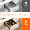 imageLifewit Utensil Drawer Organizer Expendable Cooking Silverware Tray for Kitchen Drawer Adjustable Cutlery Flatware Holder Plastic Spatula Tools and Gadgets Storage Divider 4 Compartments BlackBlack