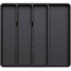 imageLifewit Utensil Drawer Organizer Expendable Cooking Silverware Tray for Kitchen Drawer Adjustable Cutlery Flatware Holder Plastic Spatula Tools and Gadgets Storage Divider 4 Compartments BlackBlack