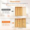 imageLifewit Utensil Organizer for Kitchen Drawer Bamboo Cooking Utensil Tray Expandable Cutlery Silverware Flatware Holder Adjustable Spatula Tools Gadgets Storage Divider Large Natural and BlackNatural