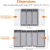 imageLifewit Utensil Organizer for Kitchen Drawers Expandable Cooking Utensil Tray Adjustable Cutlery Silverware Flatware Holder Plastic Kitchen Spatula Tools and Gadgets Storage Divider Large BlackGray