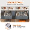 imageLifewit Utensil Organizer for Kitchen Drawers Expandable Cooking Utensil Tray Adjustable Cutlery Silverware Flatware Holder Plastic Kitchen Spatula Tools and Gadgets Storage Divider Large BlackGray