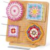 imageLifewit 118quot Crochet Blocking Board with 20 Pegs Bamboo Granny Square Blocking Board for Knitting and Crochet Projects Blocking Mats for Crocheting Crocheting Accessories Gifts for Crocheters118