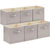 imageLifewit 13 Inch Cube Storage Bins Storage Cubes Foldable Medium Decorative Fabric Storage Baskets for Organizing Home Organizers with Handles for Shelves Closet Set of 8 36L GreyLight Gray